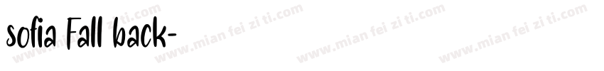 sofia Fall back字体转换
